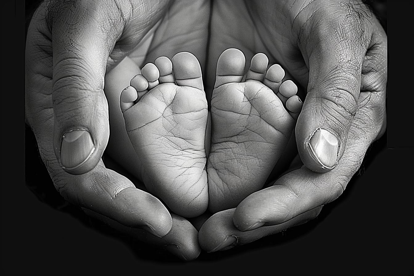 5D Diamond Painting Art Heart Shape Love New Born Baby Mom Dad Hand Full Drills Square Beads Diamond Painting by Number Kits Wall Decoration for