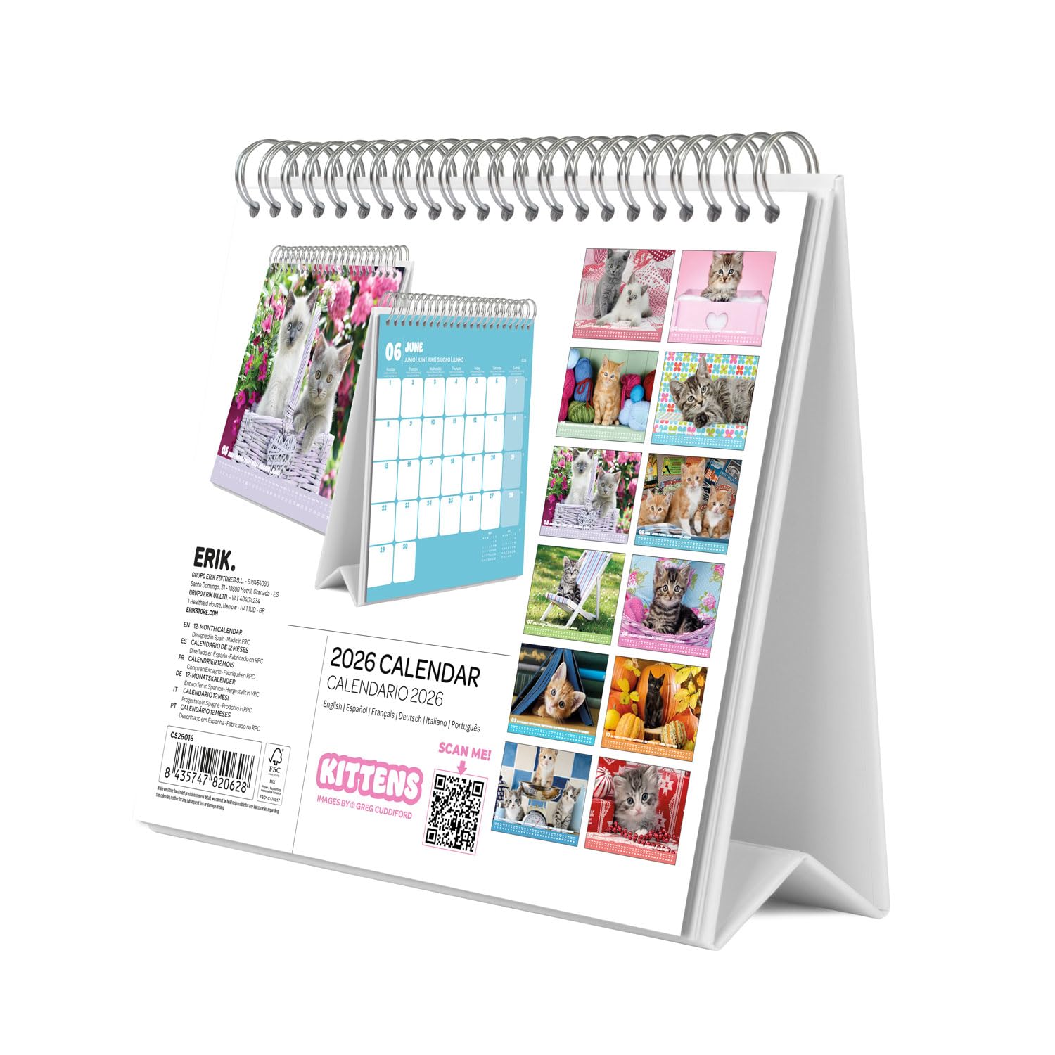 Calendrier De Bureau Harry Potter 2022 - 12 Mois, Multilingue, Format Mensuel, Certifié FSC