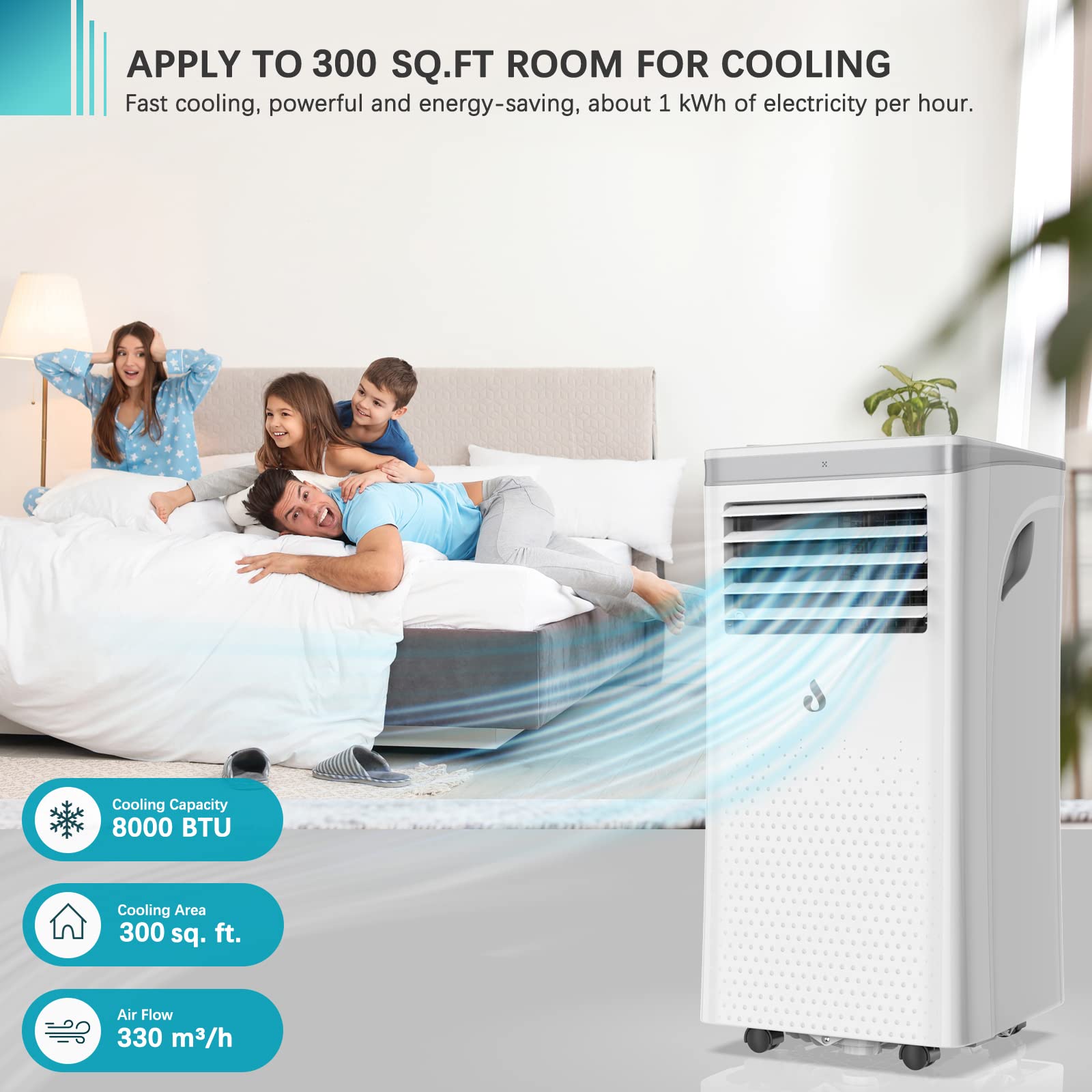Buy 8,000 BTU Portable Air Conditioner/ 3 in 1 AC Portable for Room to