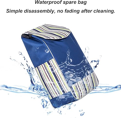 Miniatura 3 de Bolsa de repuesto plegable para carrito de compras, bolsa de almacenamiento impermeable de tela Oxford, bolsa de repuesto portátil, para el hogar,
