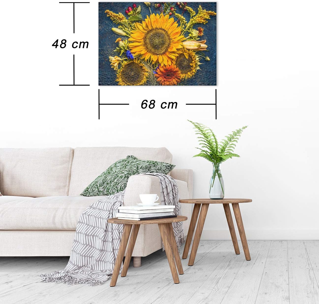 Ulmer Puzzleschmiede - Puzzle "Late Summer": 1000 pieces jigsaw puzzle - Jigsaw puzzle motif with sunflowers as an autumnal blossom motif - Image 4