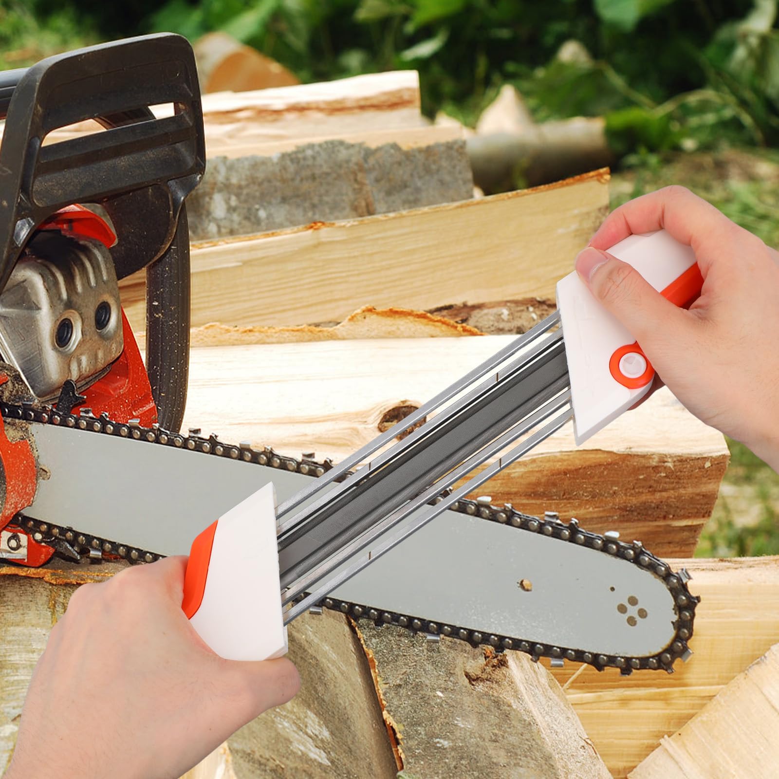 Affûteur Chaîne 2-en-1 pour Tronçonneuse Stihl .325" LP, Outil d'Affûtage Tronçonneuse (Lime 4,8mm)