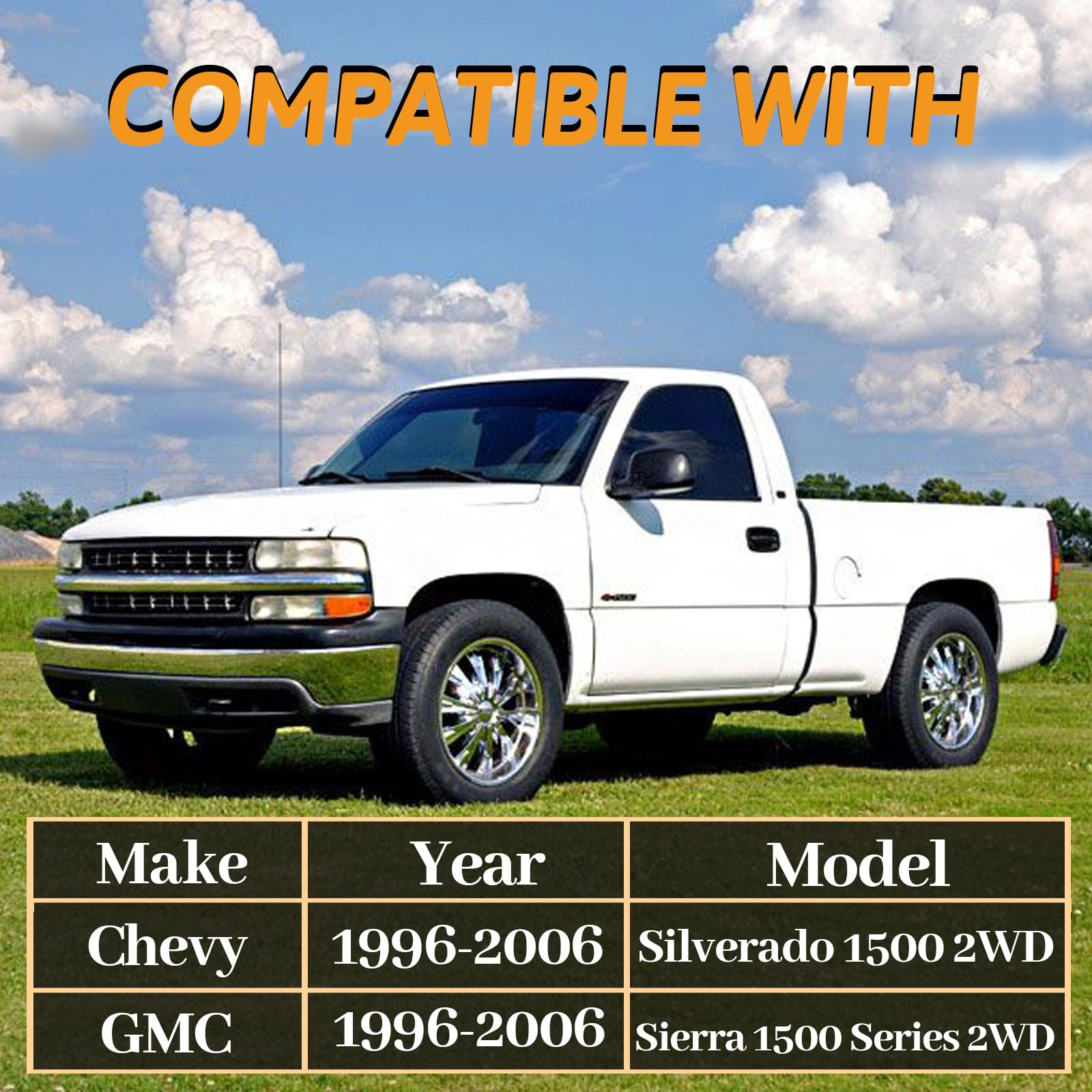 GDYDI 2'' Drop Hangers Kit for 1996-2006 Chevy Silverado 1500 GMC Sierra 2WD Pickup Truck Rear Lowering Leveling Set