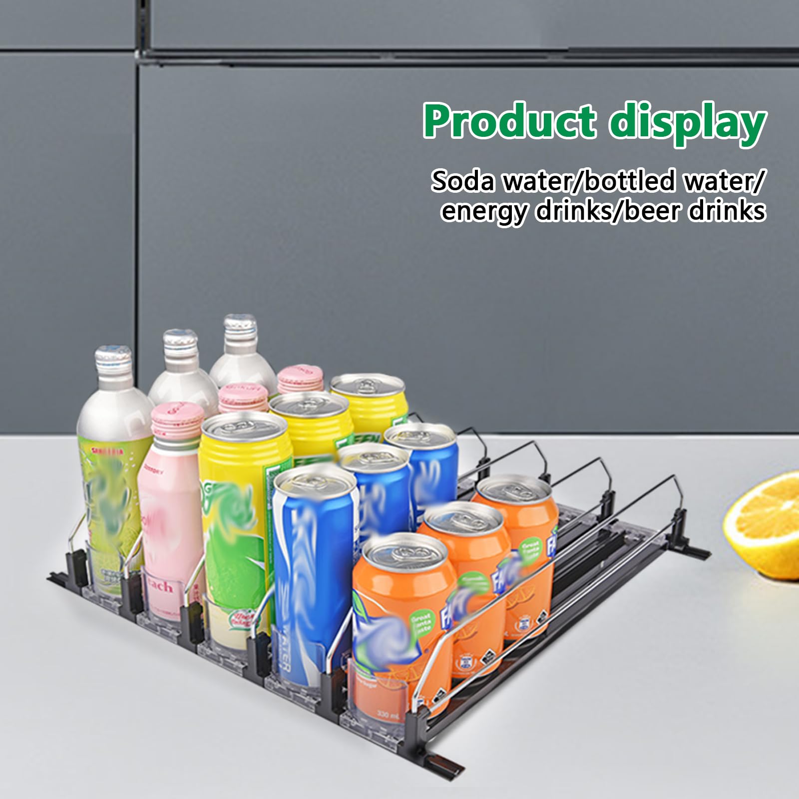 Dispenser Lattine Per Frigorifero 31cm - Doppia Molla, Per Birra E Bevande - Foto 9