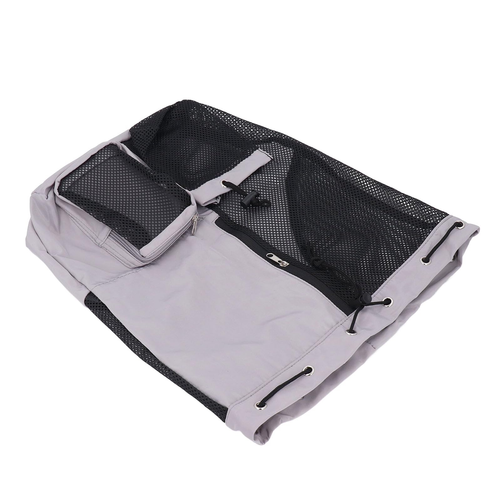 Gavigain Mesh Swim Bag Drawstring Nylon PVC Beach Backpack with Wet Dry Pocket for Swimming Water Sports Travel