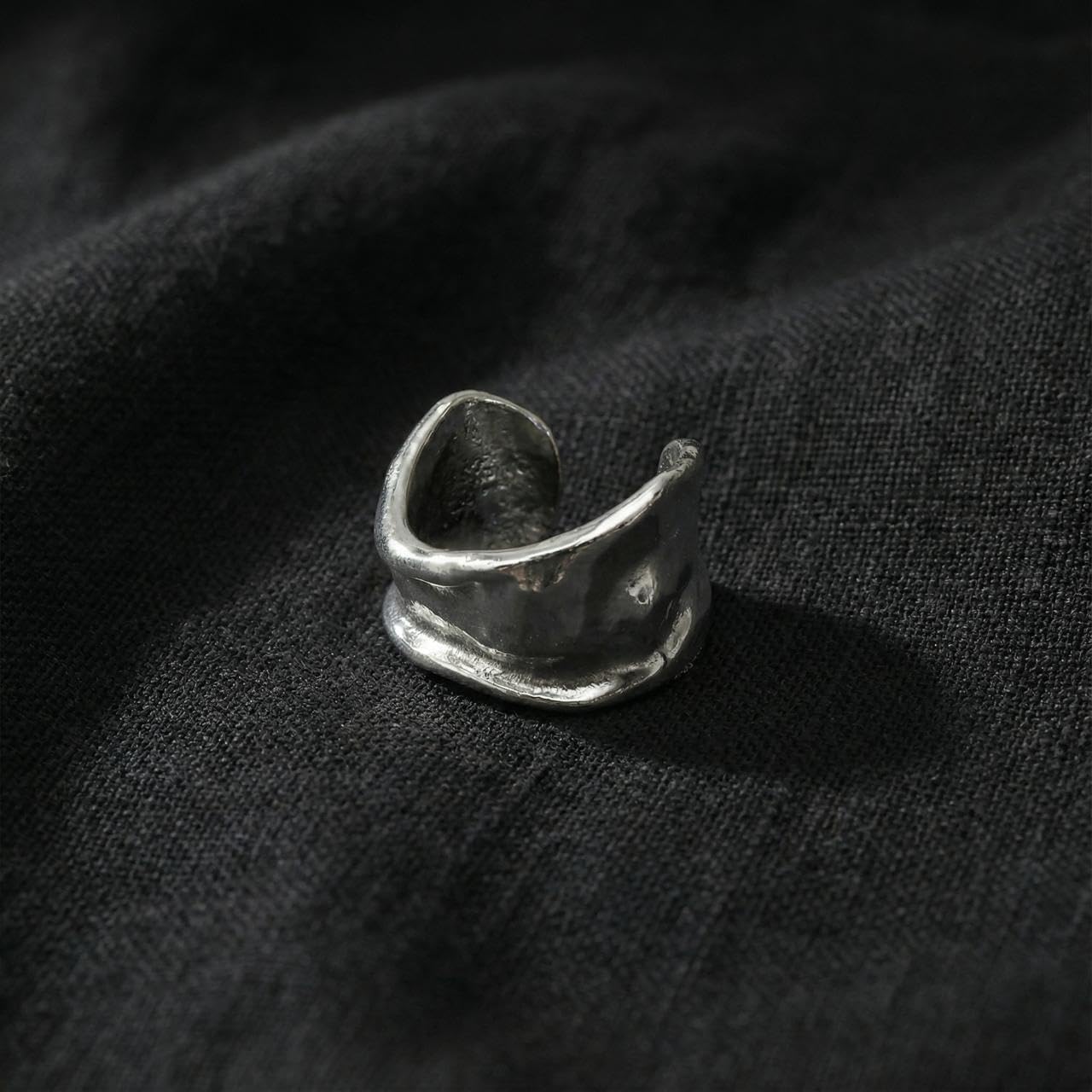 Handmade Single Band Adjustable Ear Cuff, Sterling Silver Clip On Non Piercing Huggie Earrings for Women, Modern Minimalist Dainty Fake Ear Cartilage Clips - Image 7