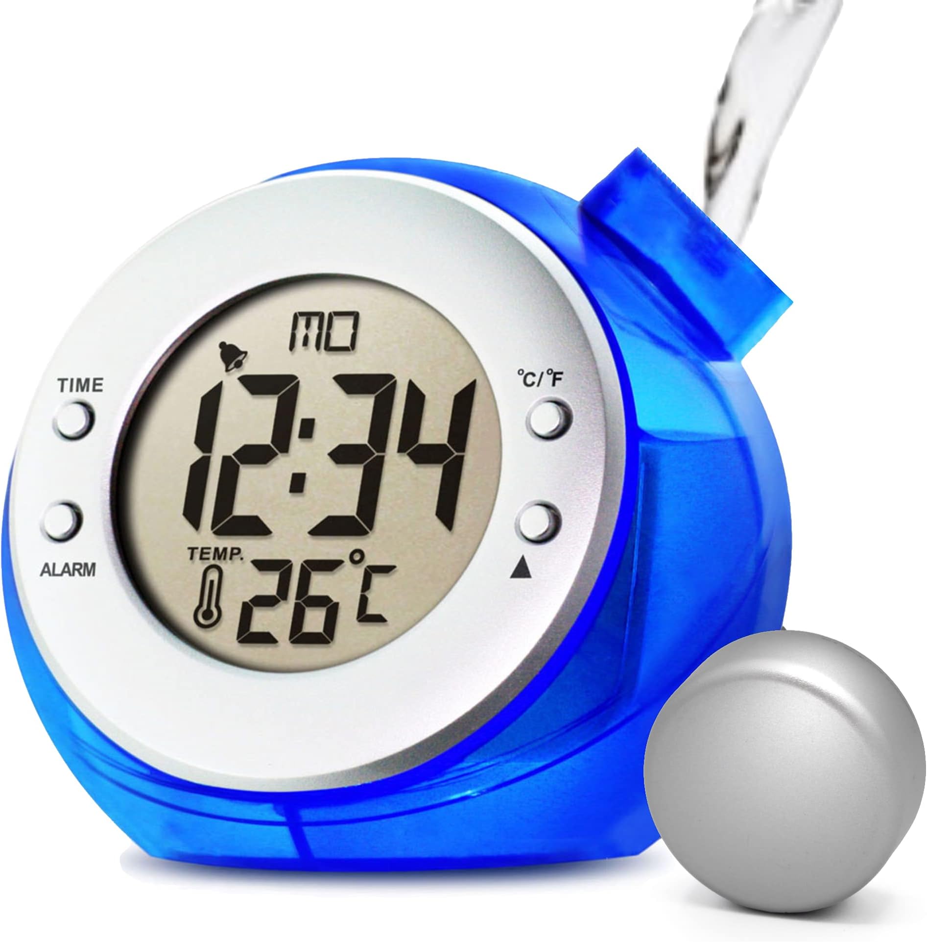 FISHTEC ® 4-in-1 Globe Water Alarm - Time, Date, Thermostat and Alarm