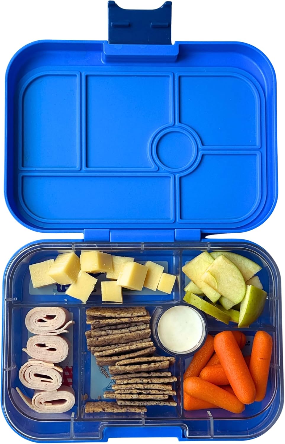 Yumbox Original Leakproof Bento Box for Kids – 6-Compartment Tray – BPA-Free, Easy-Clean, Compact Lunchbox for Toddlers to Age 8 – Ideal for School (Surf Blue Rocket) - Image 1 of 9