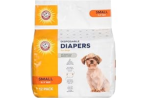 Arm & Hammer For Pets for Pets Female Dog Diapers, Size Small, 12 Count