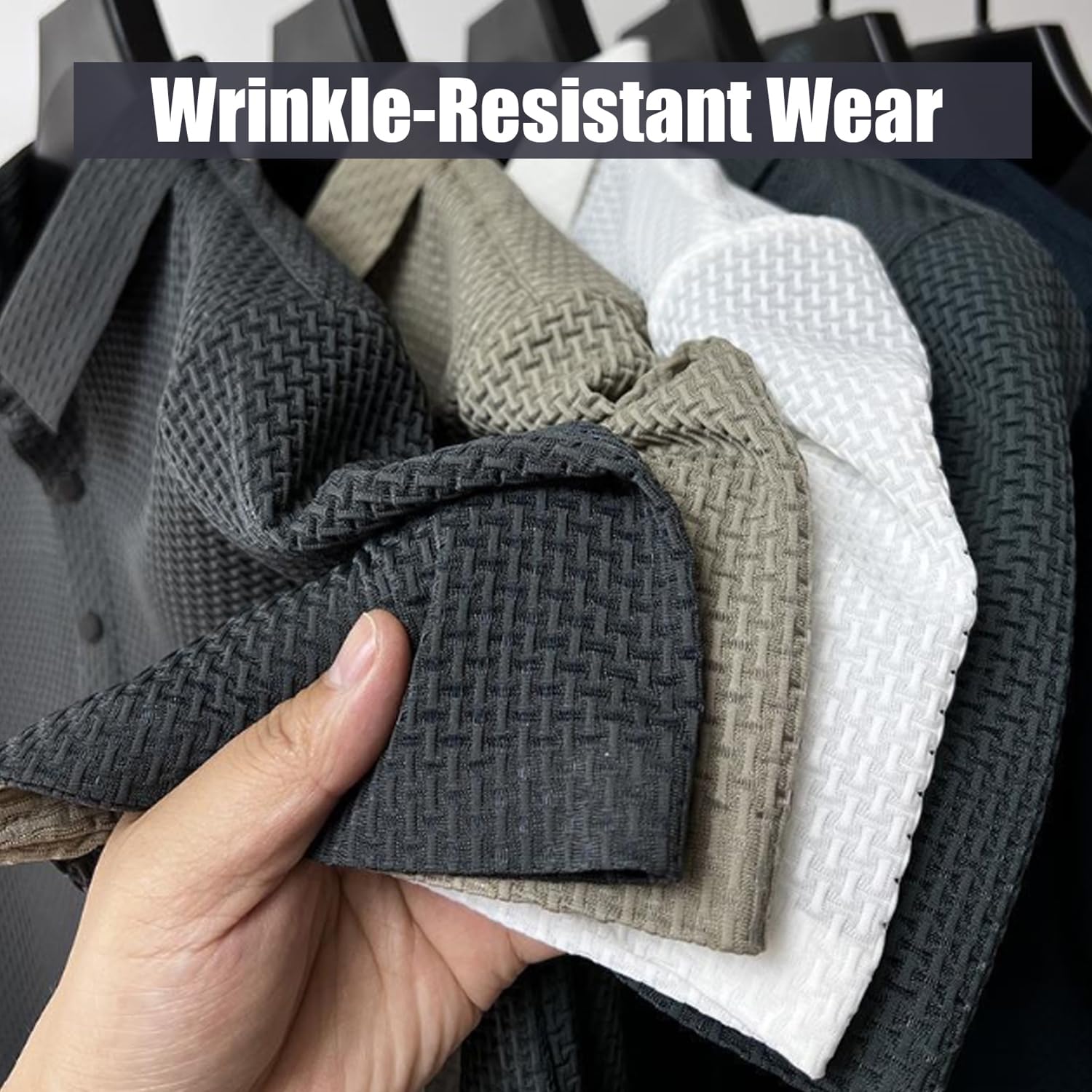 Shirts for Men,Polo Shirt,Ultra Comfortable Textured Breathable Refreshing Silky