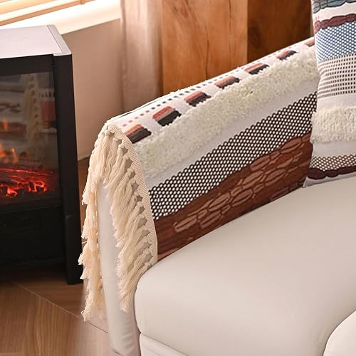 VClife Boho Tufted Couch Cover Sofa, Chair Recliner Protector 27.6 x 27.6