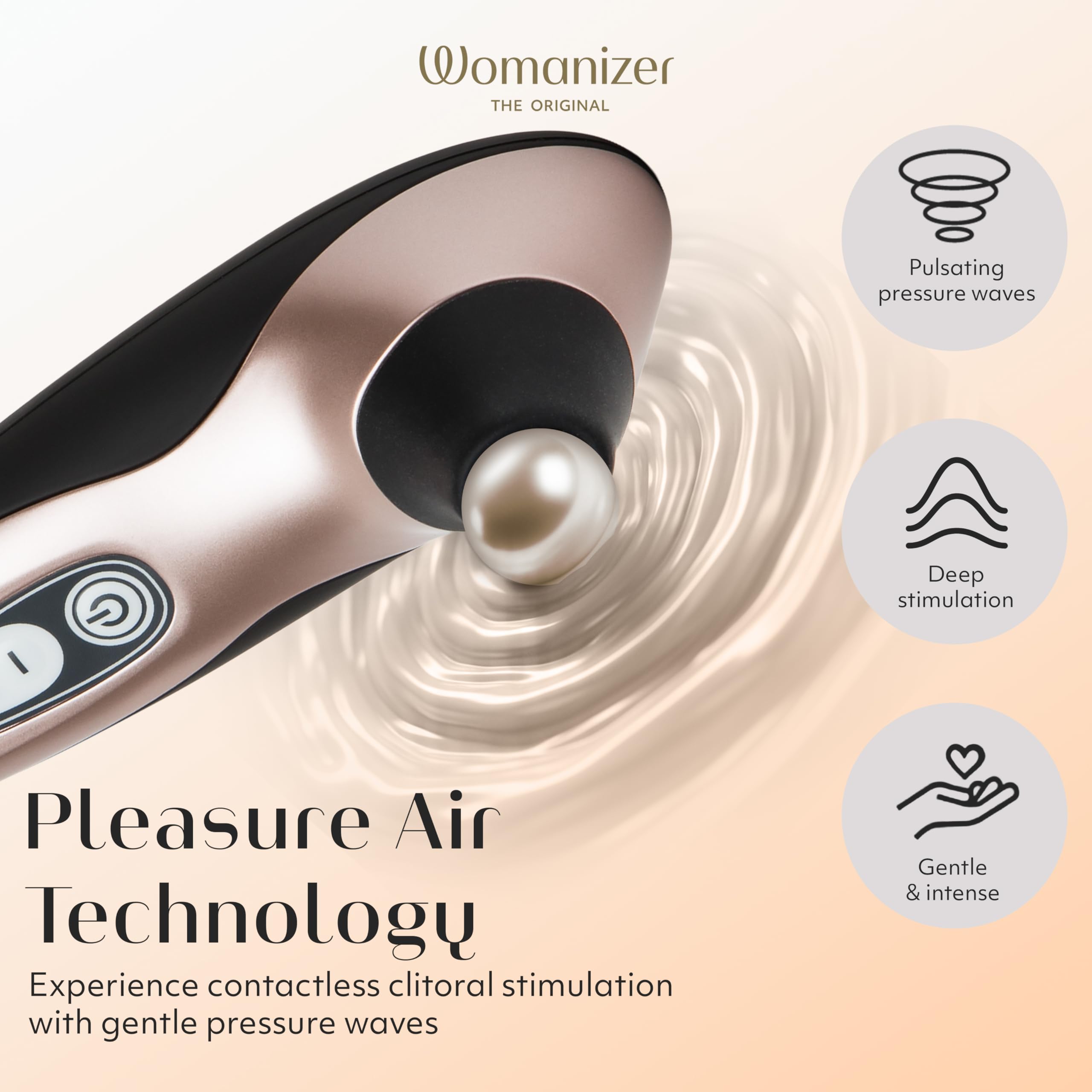 Womanizer Pro40 Succhia Clitoride per Donna | Succhiatore Clitorideo con 6 Intensità | Stimolatore Vibratore Impermeabile | Sex Toy Ricaricabile Coppie | Oro Rosa