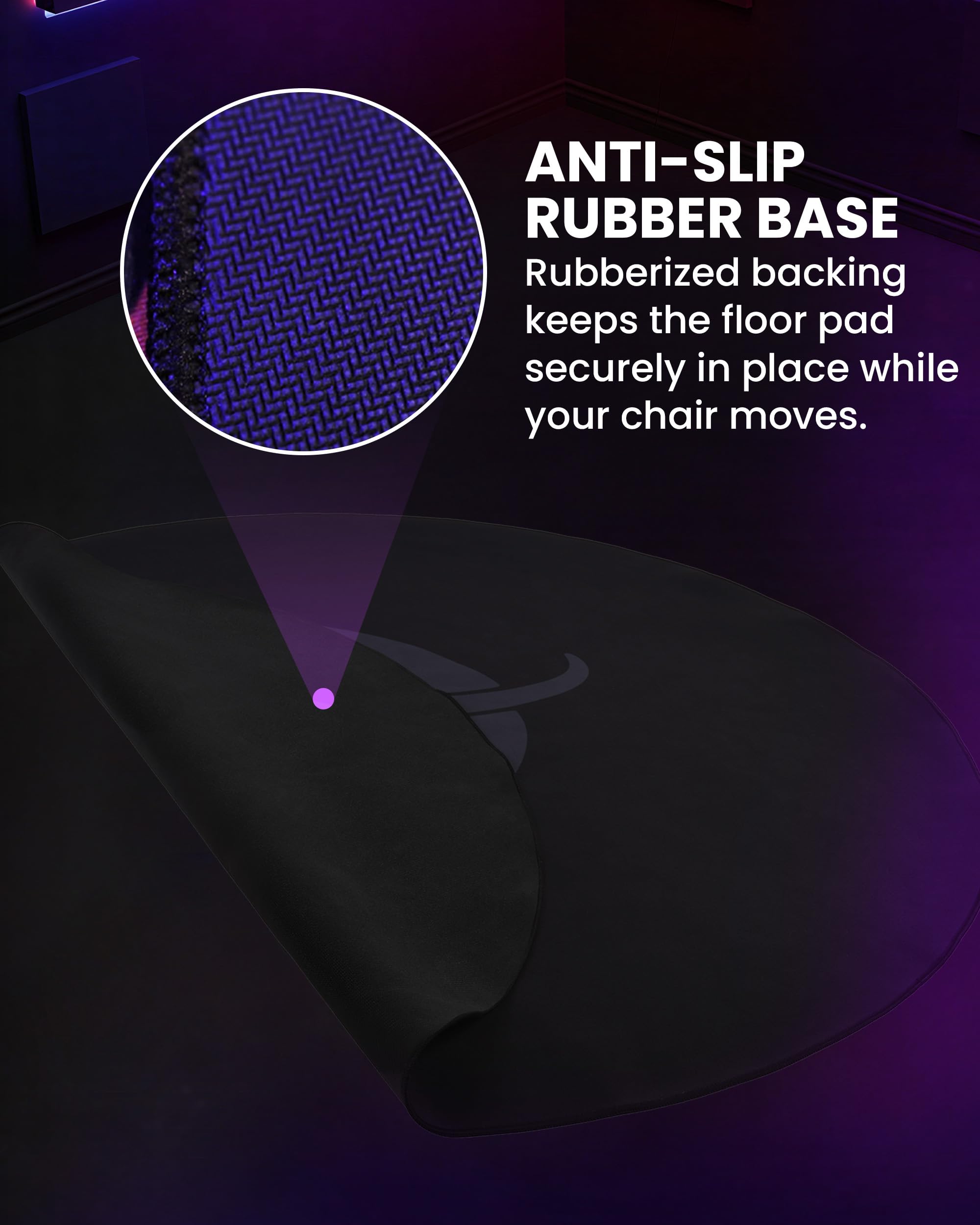 Floormats:Zona Round Floorpad (Black/Grey)