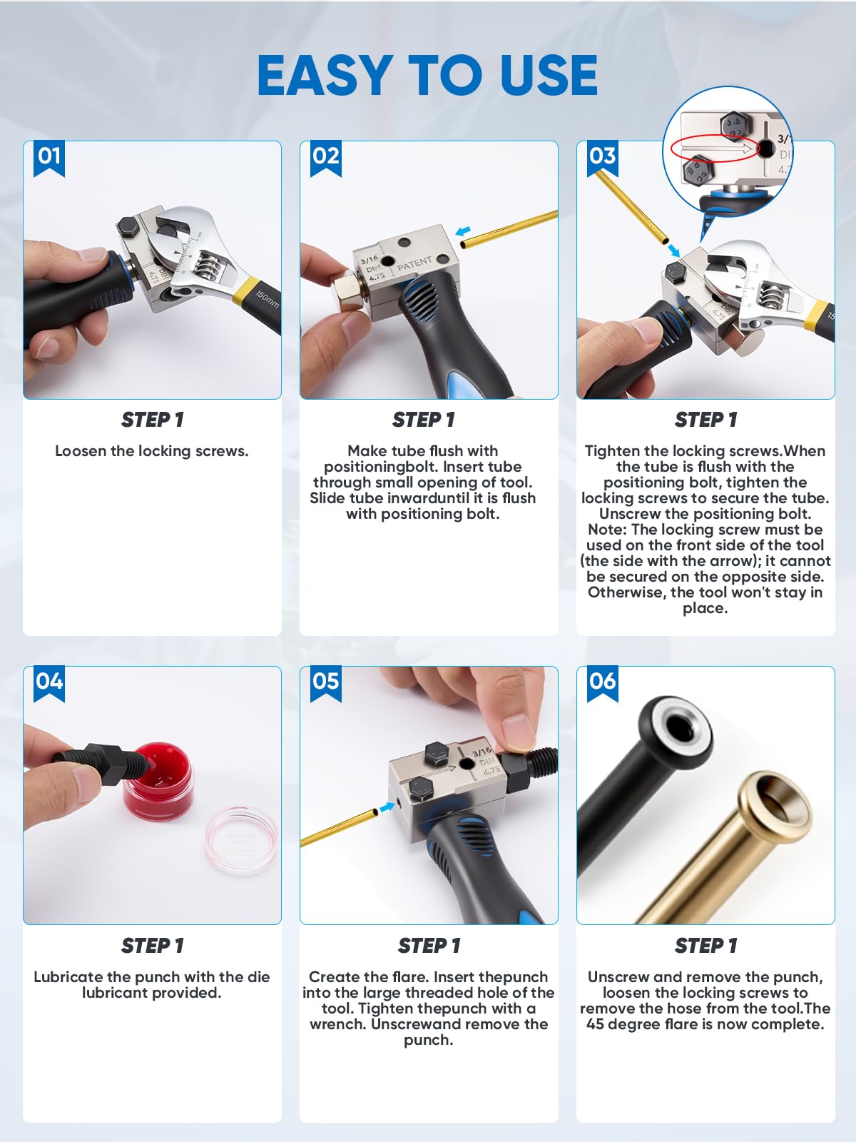 Set attrezzi doppia bordatura cavi freni DIN 4,75 mm universale kit riparazione rame nichel acciaio auto camion