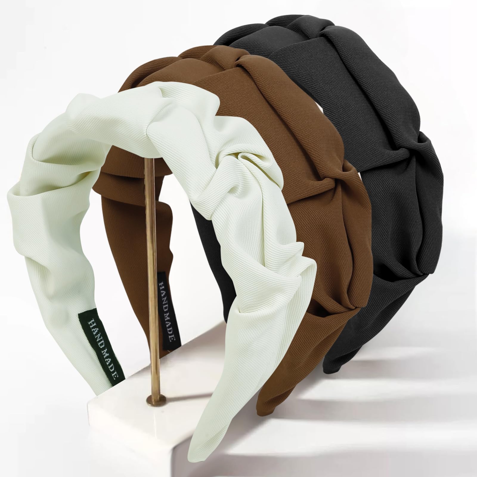 3PCS Wide Headbands for Women – Non-Slip Thick Headbands, Cute Hair Accessories for Women and Girls, Trendy Hair Bands for Daily Wear