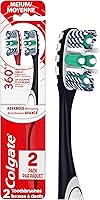 Colgate 360 Optic White Advanced Whitening Toothbrush, Medium Adult 2-Pack: Whitening Cups Remove Stains & Bacteria