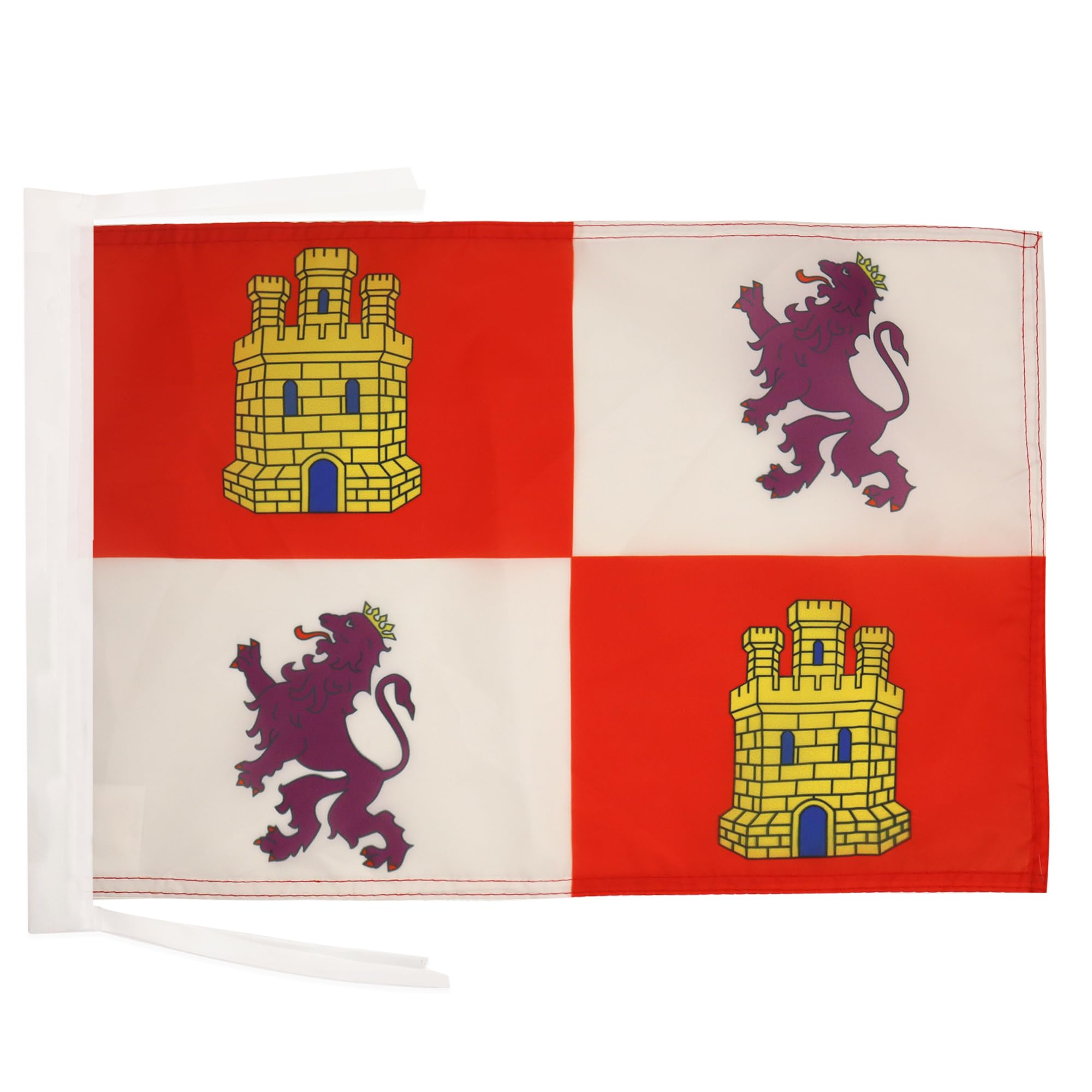AZ FLAG Castile and Leon Flag 18'' x 12'' cords - Spanish region of Castilla y León SMALL flags 30 x 45cm - Banner 18x12 in