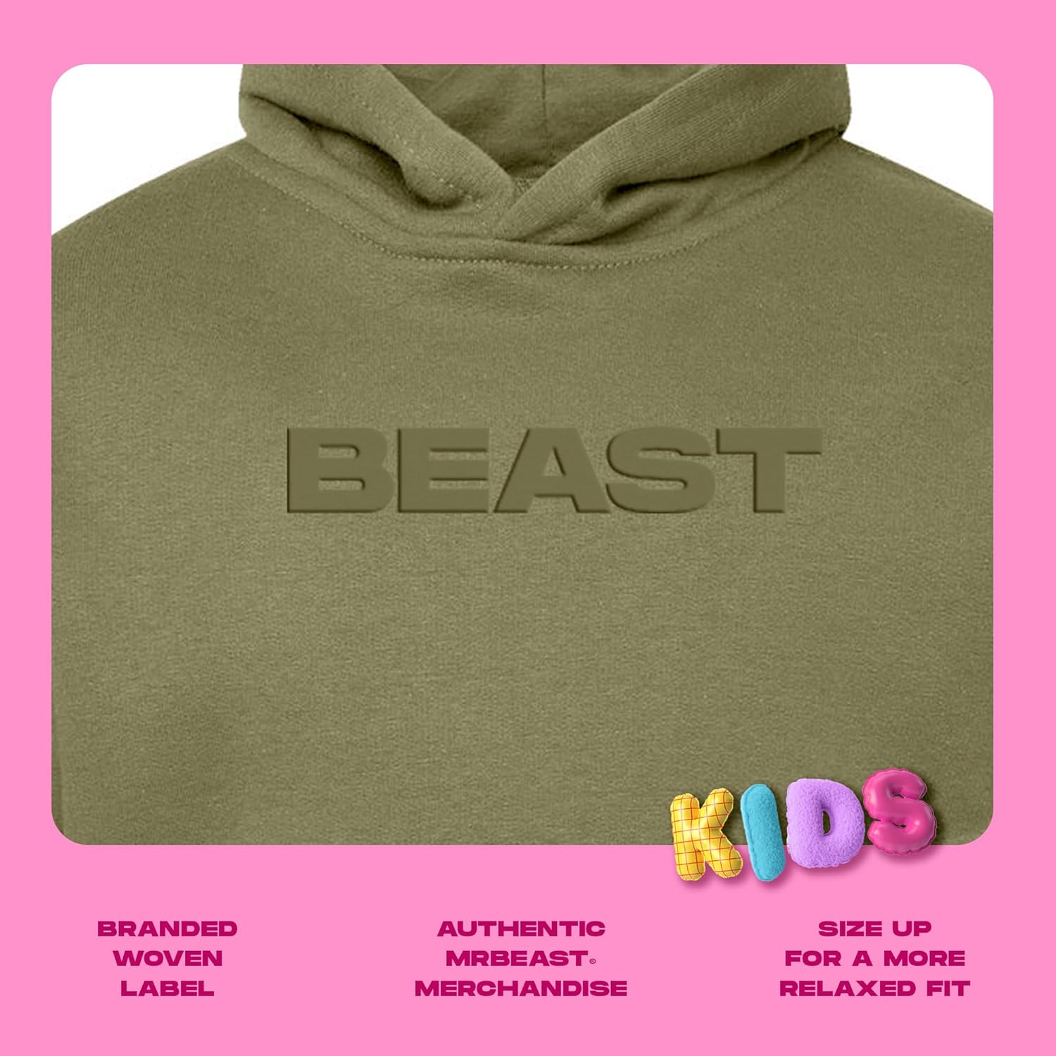 MrBeast Kids Hoodie, Brushed Kids Fleece, Mr Beast Logo Design Kids Sweatshirt for Boys and Girls, Gifts for Kids - Image 3