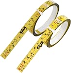 2Pcs Steel Self-Adhesive Measuring Tape, Imperial & Metric Tape Measure Sticker Ruler, Left to Right and Right to Left Stick on Tape Measure for Workbench, Woodworking, Saw & Drafting, 100cm/39Inch