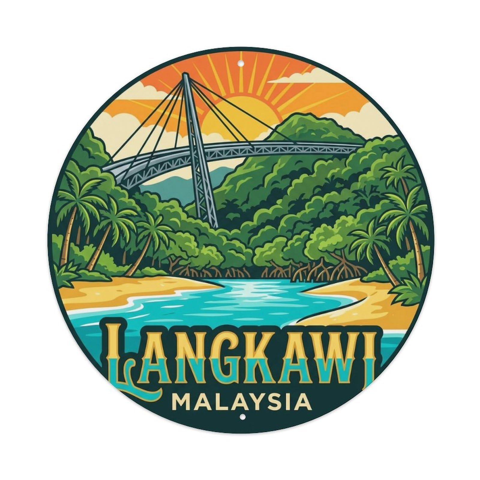Malaysia Retro Travel Langkawi Metal Tin Sign