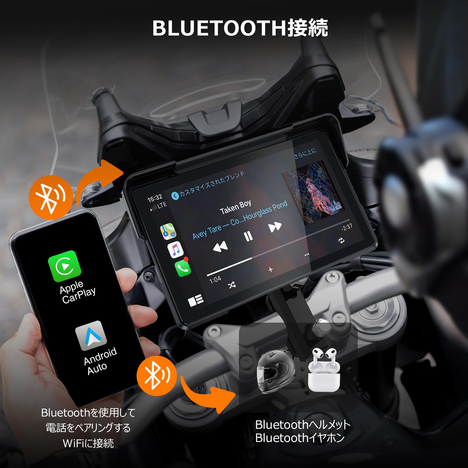 Amazon.co.jp: ATOVANKA 7インチバイク スマートモニター｜完全