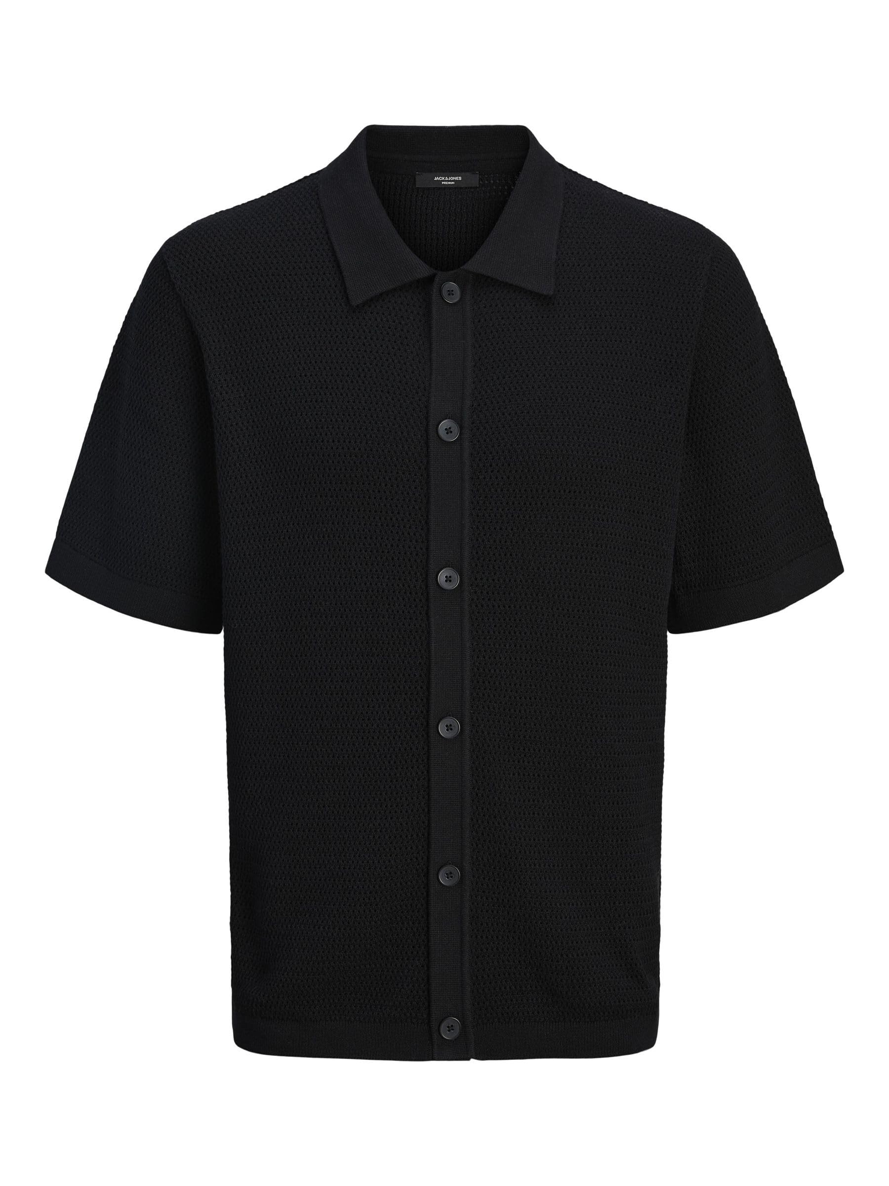 JACK & JONES Mens Jjepaulos Polo Ss Noos Pls, Black, 5XL UK