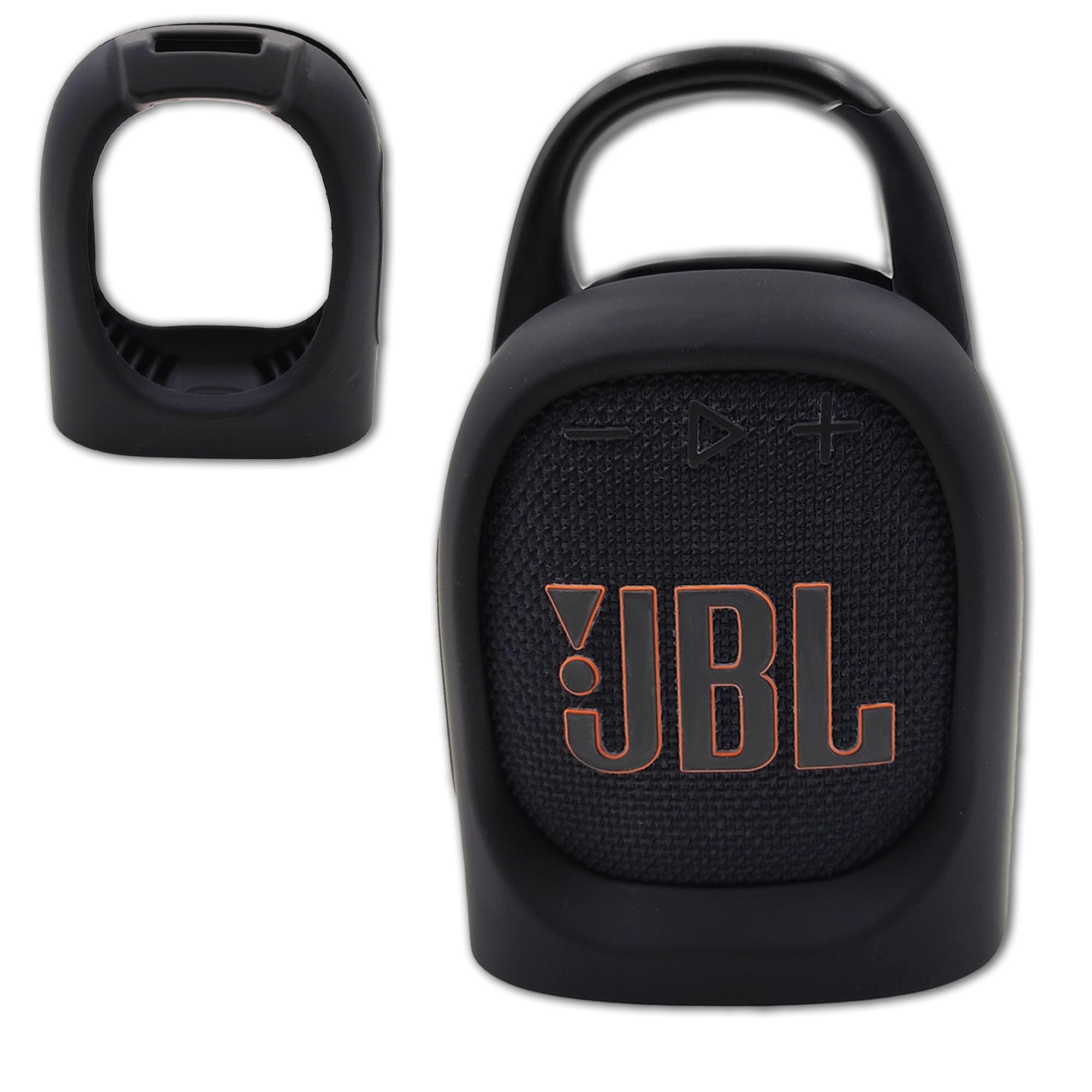 xcivi Silicone Cover Case for JBL Clip 5 - Ultra-Portable, Waterproof&Dustproof Bluetooth Speaker, Protective Soft Skin Sleeve for JBL Clip 5 Speaker Accessories(Only Case) (Black)