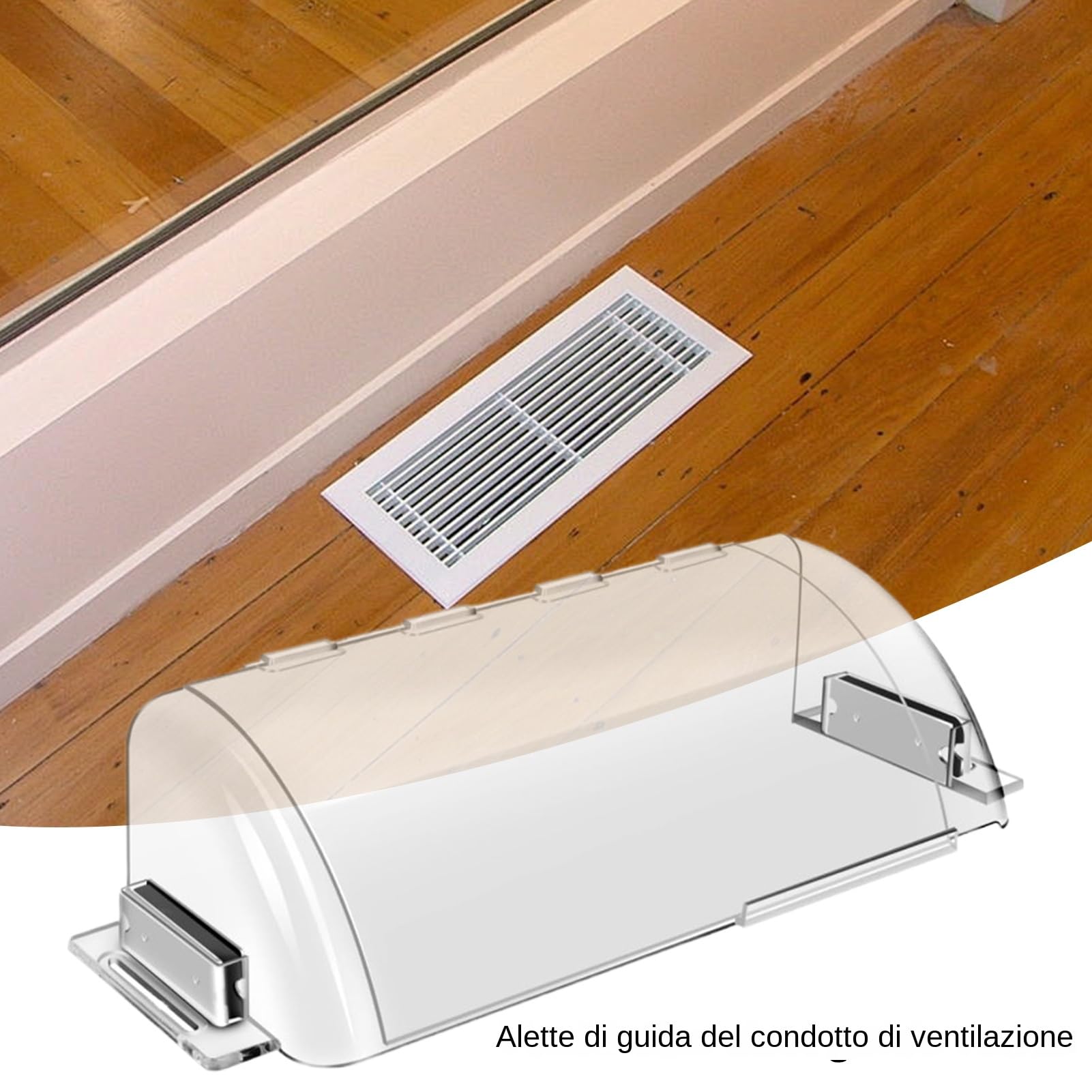Deflettore Di Ventilazione Magnetico Per Pavimento, Reindirizzamento Flusso D'Aria Per Termosifoni E Condizionatori, Trasparente Anticaduta, Per Casa, Ufficio E Stanze