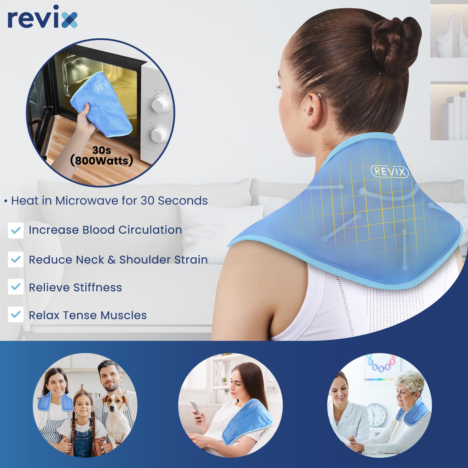 REVIX Neck Ice Pack Wrap – Reusable Hot Cold Gel Pack for Neck and Shoulder — Amazon image 6