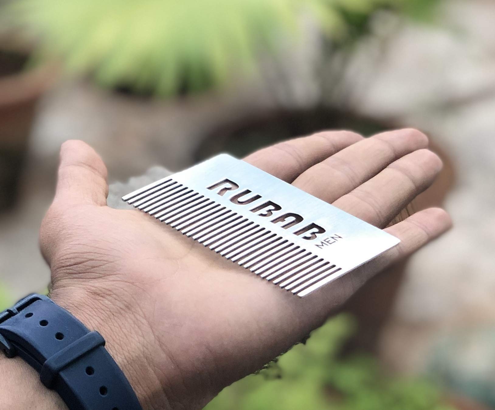 RUBAB MEN Ultra-Slim Pocket Beard Comb for Men | A Luxurious Masterpiece that Fits Perfectly in Your Wallet like Any Credit Card | Designed & Made in India