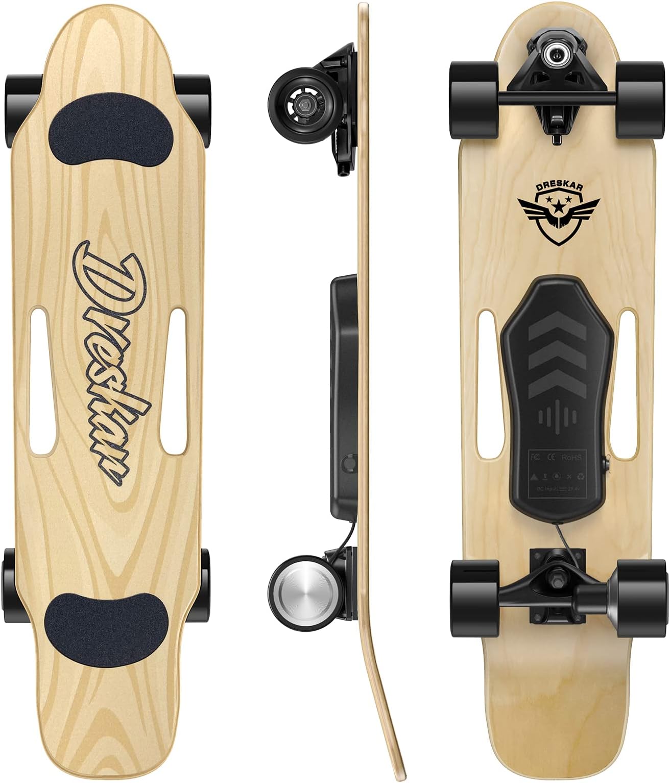 Electric Skateboards, 32 Inch Surf Skateboard with Carving Truck Max Speed 12.5 MPH 350W, 7 MilesRange 4 Speeds Adjustment,Electric Skateboards for Adults Beginners Kids Teens Upgraded