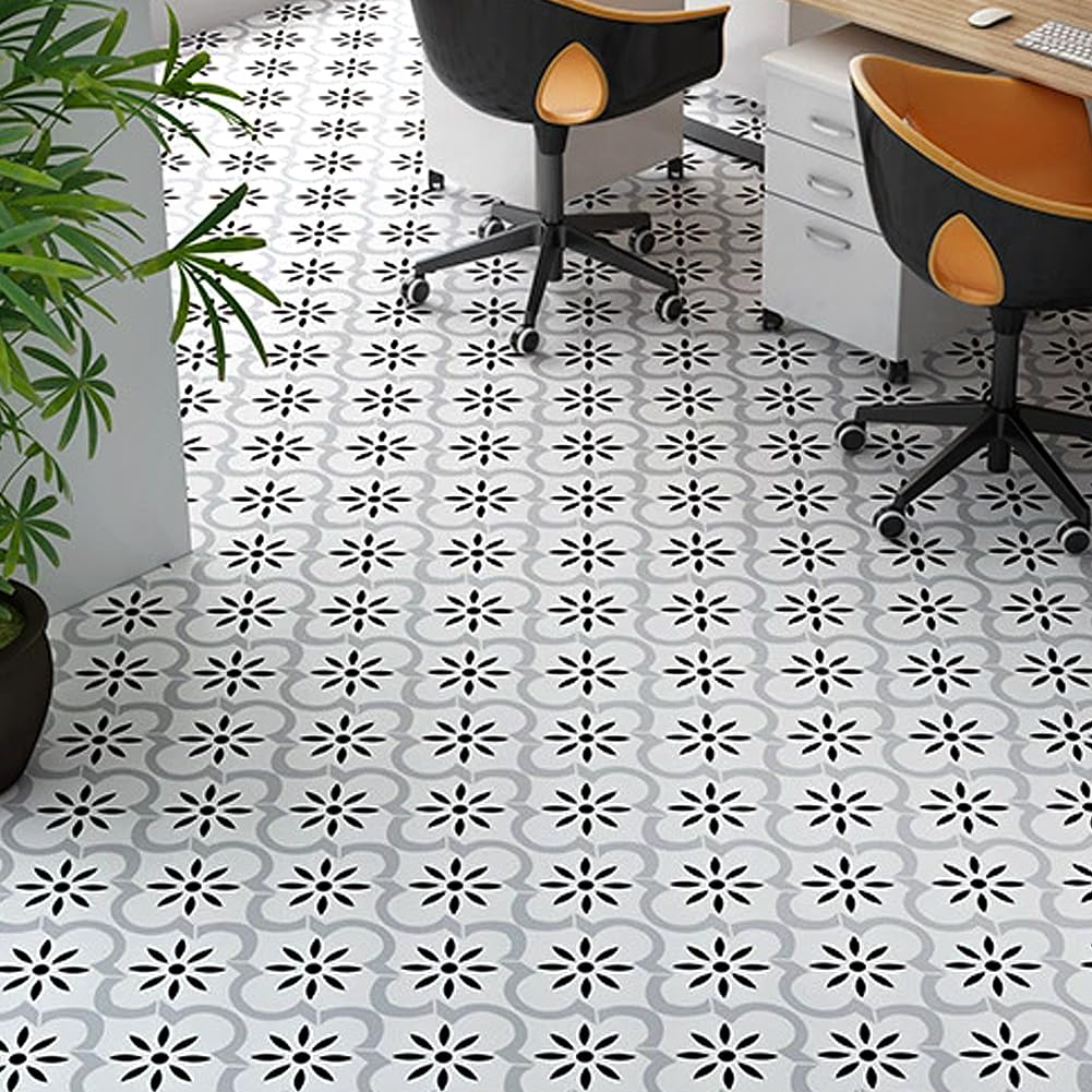 20 x 20 cm, adesivi per piastrelle, per pavimento, piastrelle adesive, per cucina, pavimenti in PVC, impermeabile e rimovibile, per cucina, bagno, pavimento e parete (20 pezzi)