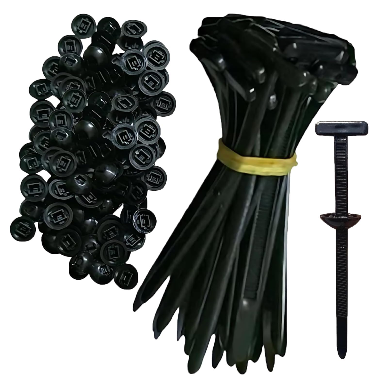 2Z7l4k1y Black-150Pcs Heavy Pin Button Ties, Universal Tie Buckle