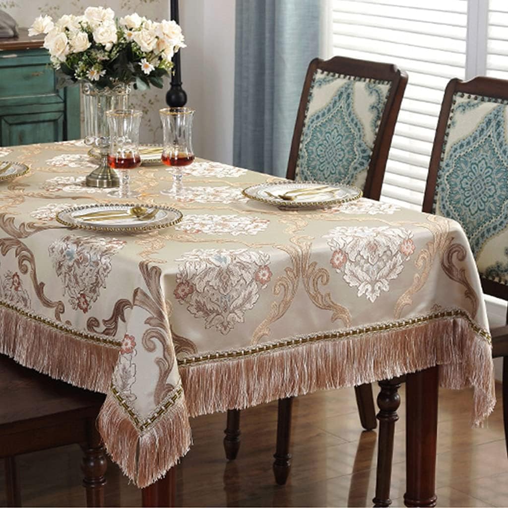 Thick European-Style Tablecloth Tablecloth Square Tablecloth Tea Table Dust-Proof Multi-Purpose Cover Towel(160 * 250cm)
