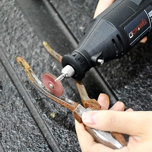 Miniatura 5 de GOXAWEE - Disco radial de cerdas, kit de cepillo abrasivo de detalle de 66 piezas (1 pulgada) (mandril de vástago de 1/8 pulgadas) para herramienta