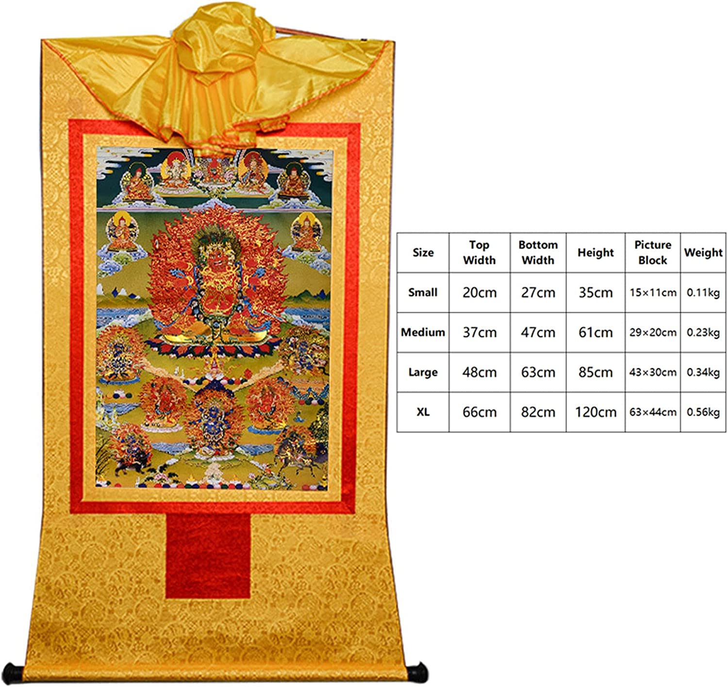Hayagriva, buddyjski brokat Thangka(Purple,Large(85cm*63cm))