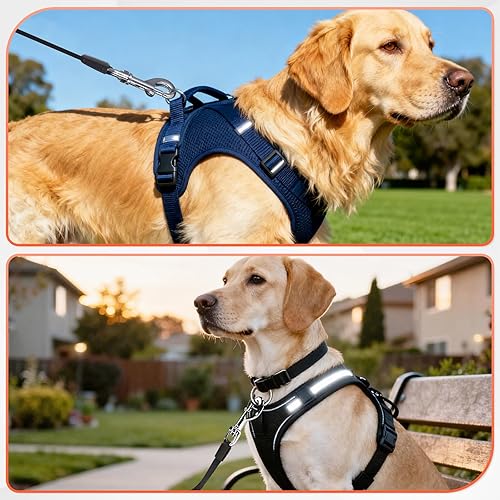 Miniatura 8 de Correa retráctil para perro de 26 pies con dispensador y bolsas para excrementos, correa resistente para perros pequeños, medianos y grandes de