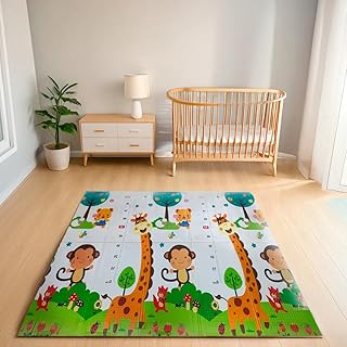 Tapete Infantil Dobrável Emborrachado Bebê Dupla Face Unisex 6mm 150x200