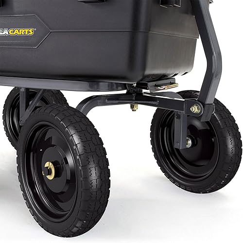 Miniatura 8 de Gorilla Carts - Rueda neumática de repuesto que no se pincha con cubo de compensación, carro de jardín utilitario, carretilla, dolly, vagón y kart