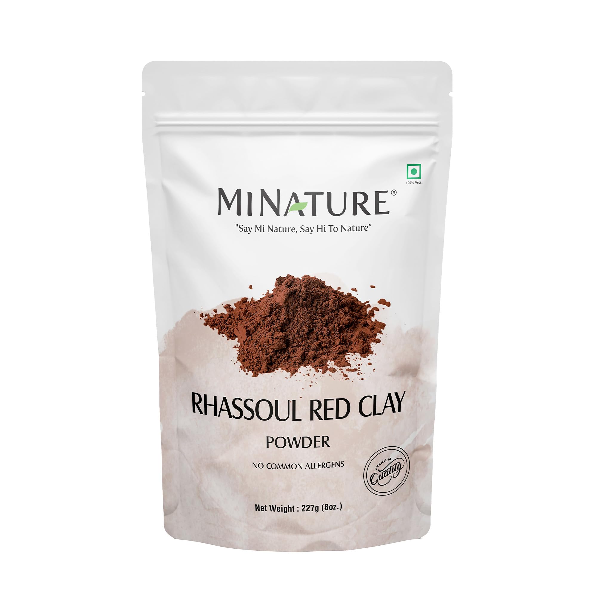 Rhassoul Red Clay powder by mi nature |Ghassoul Clay | Face and Hair | 227g(8 oz) | Very Fine Textured Powder | Deep Cleansing,Even Skin tone, Acne Care | Hair Conditioner