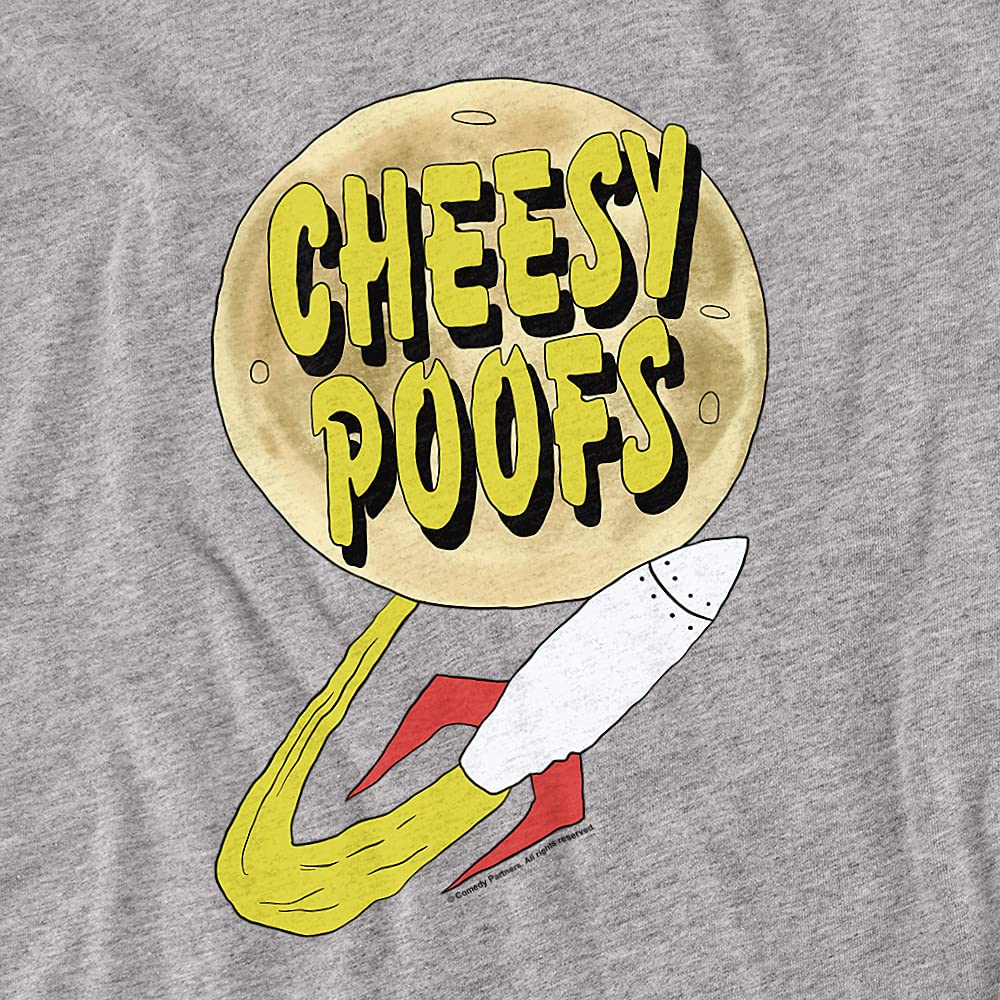 South Park Cheesy Poofs Unisex Adult T-Shirt, Athletic Heather, Large
