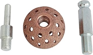 Longdex 38mm Tire Buffer Wheel Tire Repair Grinding Head Coarse Grit Buffing Wheel with Linking Rod Abrasive Tool 70 Grit