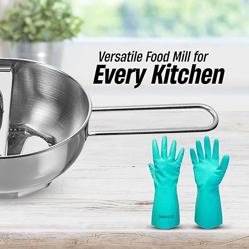 Miniatura 7 de Cinsa Grantie-Ware Deluxe Food Mill- Molino de alimentos para salsa de tomate, colador de tomate, molinillo de tomate, rallador, disponible con