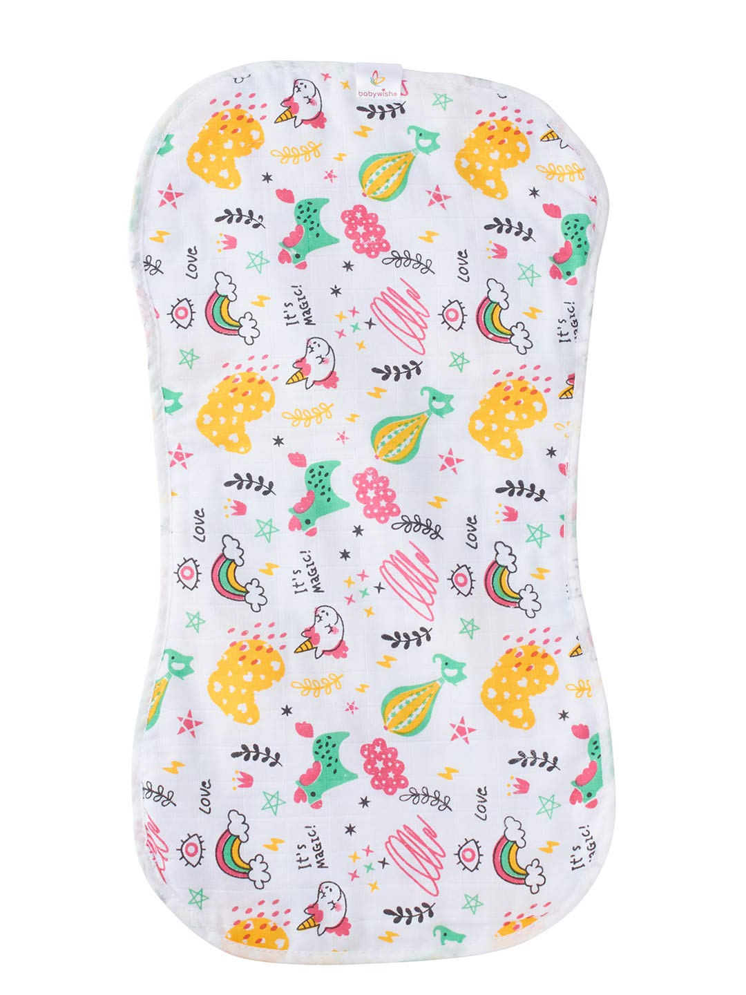 baby wish Organic Burp Cloths for Baby Boys and Girl Premium Absorbent Burp Clothe Newborn Towel Rags Burpy Cloth Bib Washcloths Large Triple Layer Multipurpose Muslin Burp Gift Set(Theme Set of 3) 4