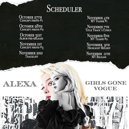 Miniatura 6 de AleXa Girls Gone Vogue 1er mini álbum de CD  póster plegable en paquete libro de fotos calcomanía tarjeta de fotos seguimiento