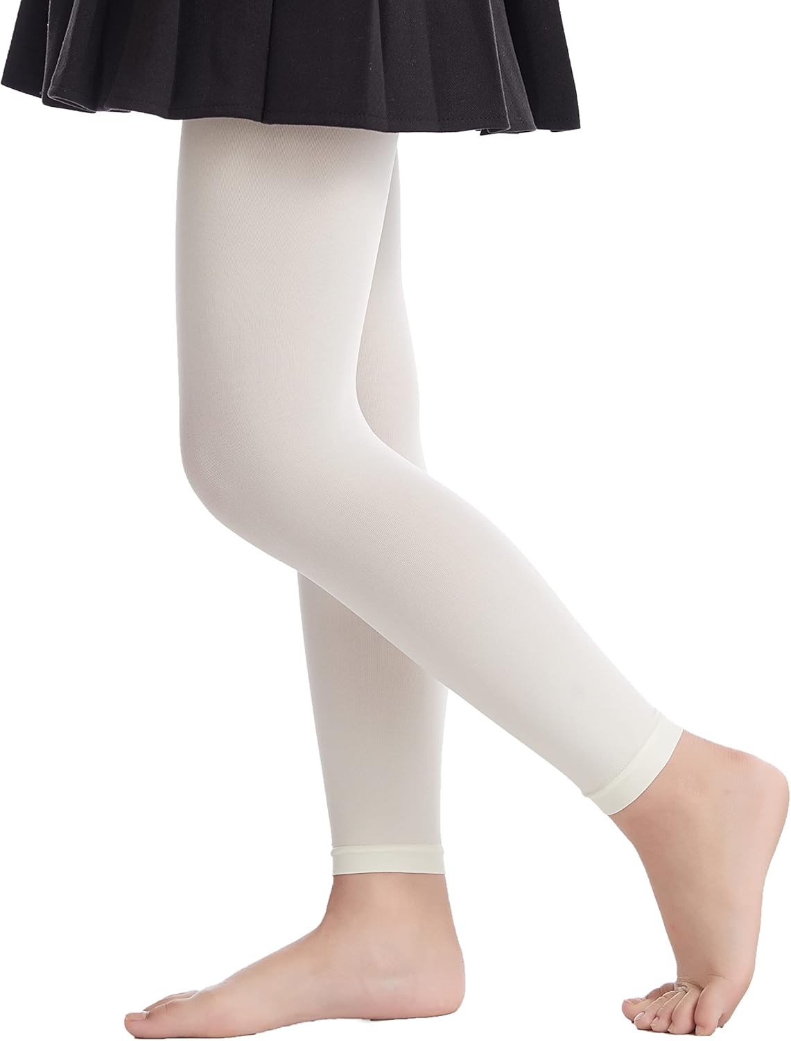 Frola Girls' Opaque Footless Tights Ultra Soft Solid Colored Dance Tights Age(4-13) : Clothing, Shoes & Jewelry