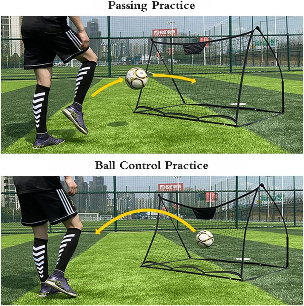 Rebounder Net Soccer Trainer, Portable Heavy Duty Pitchback Trainer, Baseball/Softball Pitching and Throwing Practice Partner