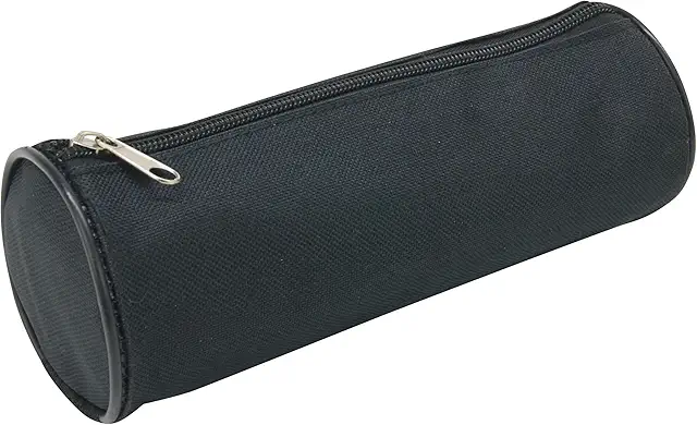 Trousse Scolaire Waytex Fourre Tout Ronde 21cm Noir - Polyester Solide