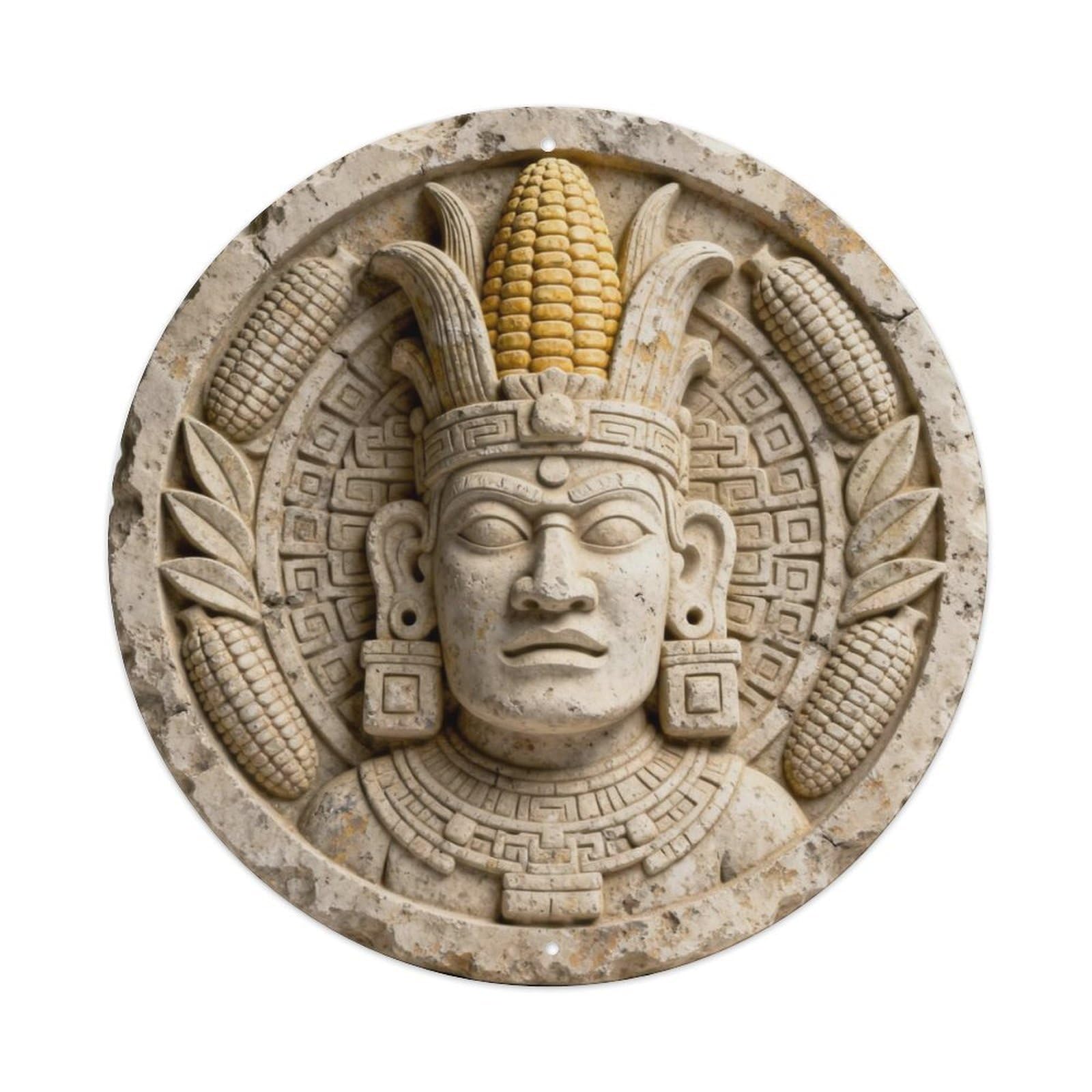Maya Corn God Harvest Metal Tin Sign Plaque