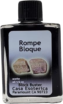 Block Buster Oil Rompe Bloque Aceite Spiritual Anointing Oil by CASA ESOTERICA MAGICK SPACE- Overcoming Obstacles - Break Through Limits & Achieve Success-0.5 FL OZ 1 Pack